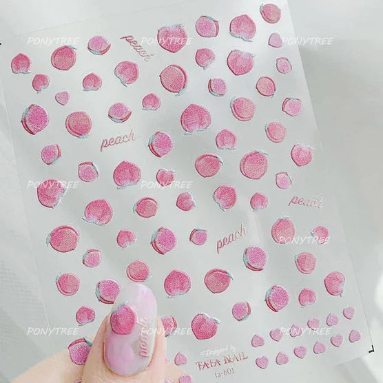 Carambola Grape Honey Peach Cherry Pineapple Pineapple Orange Apple Lemon Bromeliad Fruit Jelly Nail Art Sticker Manicure Decals (ONLINE ORDER ONLY)