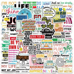 10/50PCS inspirational Famous Entrepreneur Quotes Graffiti Stickers Aesthetic Decals for Scrapbooking Laptop Waterproof Sticker (Online Order Only)