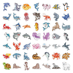 10/30/50/100PCS Cool Holographic Kawaii Animal Stickers Scrapbook Suitcase Phone Laptop Bike Guitar DIY Waterproof Toys Decals (ONLINE ORDER ONLY)
