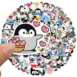 50/100pcs Cute Cartoon Animals Penguin Stickers Kids Toy Waterproof Graffiti For Laptop Water Bottle Phone Bicycle Car Decals (ONLINE ORDER ONLY)
