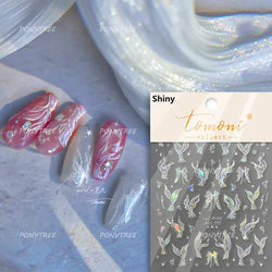 Shiny Mermaid Tail Fish Tail Sea Wave Jelly Spoondrift Shell Starfish Ocean Romantic Delicate Nail Art Stickers Manicure Decals (ONLINE ORDER ONLY)