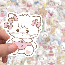 MIKKO Cat Girl Stickers 10/30/60PCS for Laptop, Phone, Car, Bike, Fridge, Luggage, Kids Toys (ONLINE ORDER ONLY)