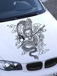 Japane Anime Detachment Car Sticker For Katana And Black Dragon Decoration Movement Style Die Cutting Waterproof PVC Vinyl Decal (ONLINE ORDER ONLY)