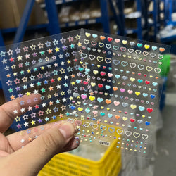 1Sheet Valentine's Day Decals 5D Nail Art Stickers Heart Self-Adhesive Slider Love Letters DIY Manicure Accessories "Dopamine" % (ONLINE ORDER ONLY)