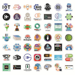 10/50Pcs Programmer Internet Java Stickers Geek Php Docker Html Bitcoin Programming Language For Phone Laptop Car Toy Decals (Online Order Only)