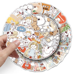 Miiiichan Cartoon Animal Decals for Fridge, Luggage, Laptop, Phone, Guitar - 10/30/50PCS (ONLINE ORDER ONLY)