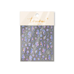 Jellyfish Schools of Fish Shoal Mermaid Tail Seahorse Dreamy Ocean Starfish Shell Coral Adhesive Nail Art Sticker Manicure Decal (ONLINE ORDER ONLY)