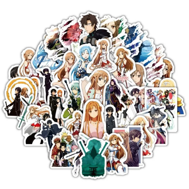Sword Cartoon Stickers Pack for Laptop, Phone, Car, and More (Online Order Only)