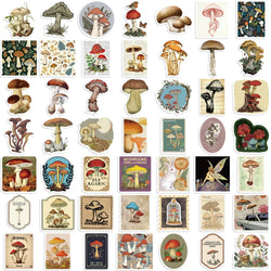 10/30/50PCS Mushroom Graffiti Stickers Retro Style Graffiti Decals Cartoon stickers Toy DIY Scrapbook Luggage Guitar Car Bike (ONLINE ORDER ONLY)