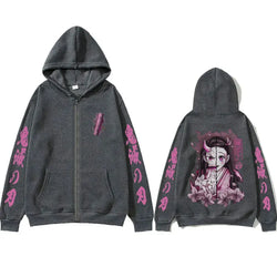 Kamado Nezuko Merch Zipper Hoodie Demon Slayer Oversized (ONLINE ORDER ONLY)