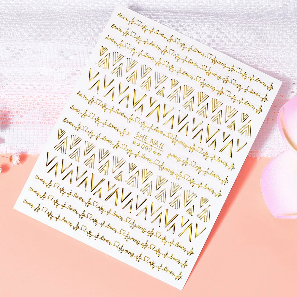 1PC Heart Love Design 3D Nail Art Sticker English Letter Self-Adhesive Slider Valentine's Day DIY Manicure Tips Accessories Tool (ONLINE ORDER ONLY)