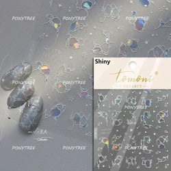 Hot Stamping Laser Shell Conch Starfish Pearl Whale Coral Dolphin Summer Beach Sea Wave Jellyfish Bubble Nail Art Stickers Decal (ONLINE ORDER ONLY)