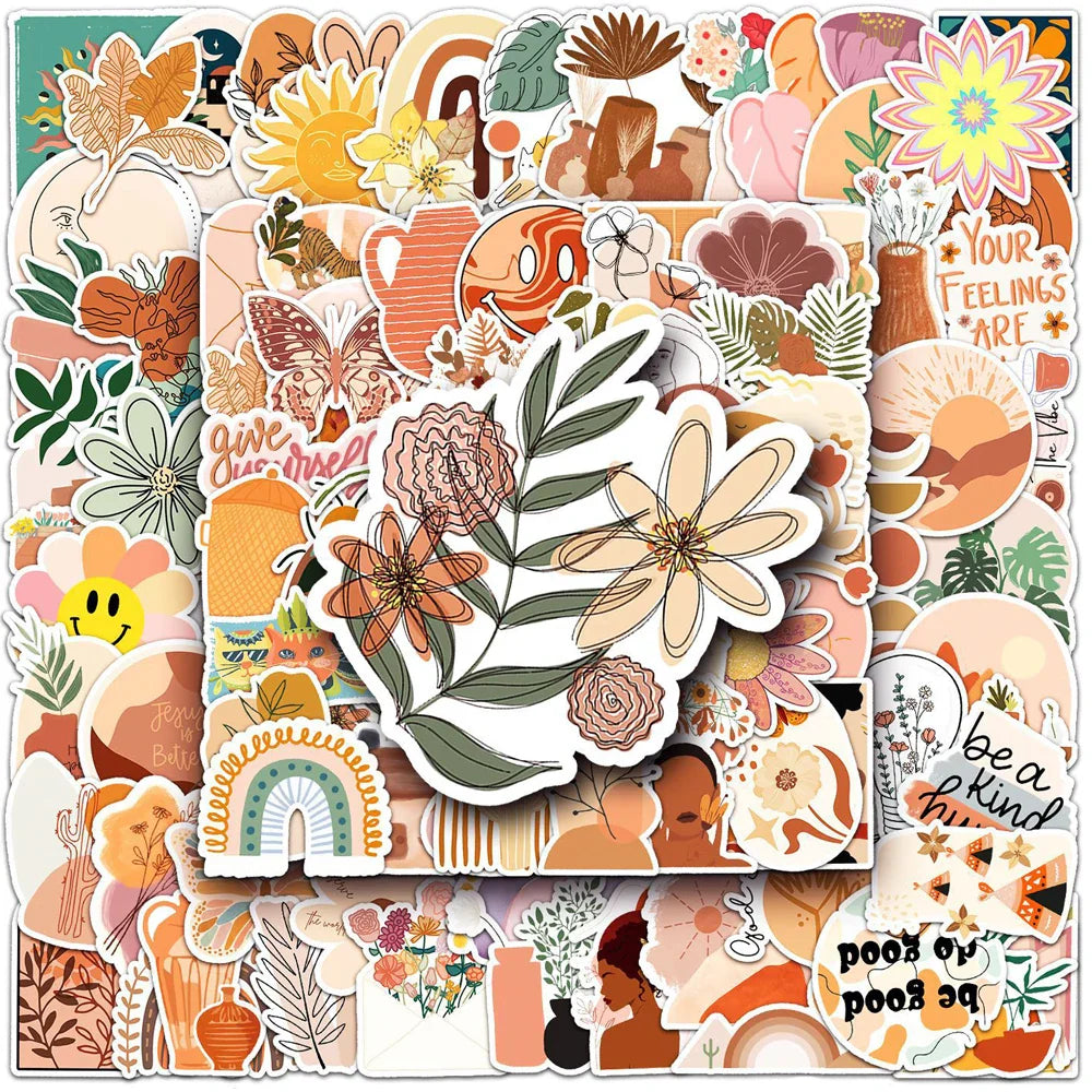 Bohemian Art Graffiti Stickers for Laptop, Guitar, Phone, Skateboard, Luggage - 10/30/50/100pcs (Online Order Only)