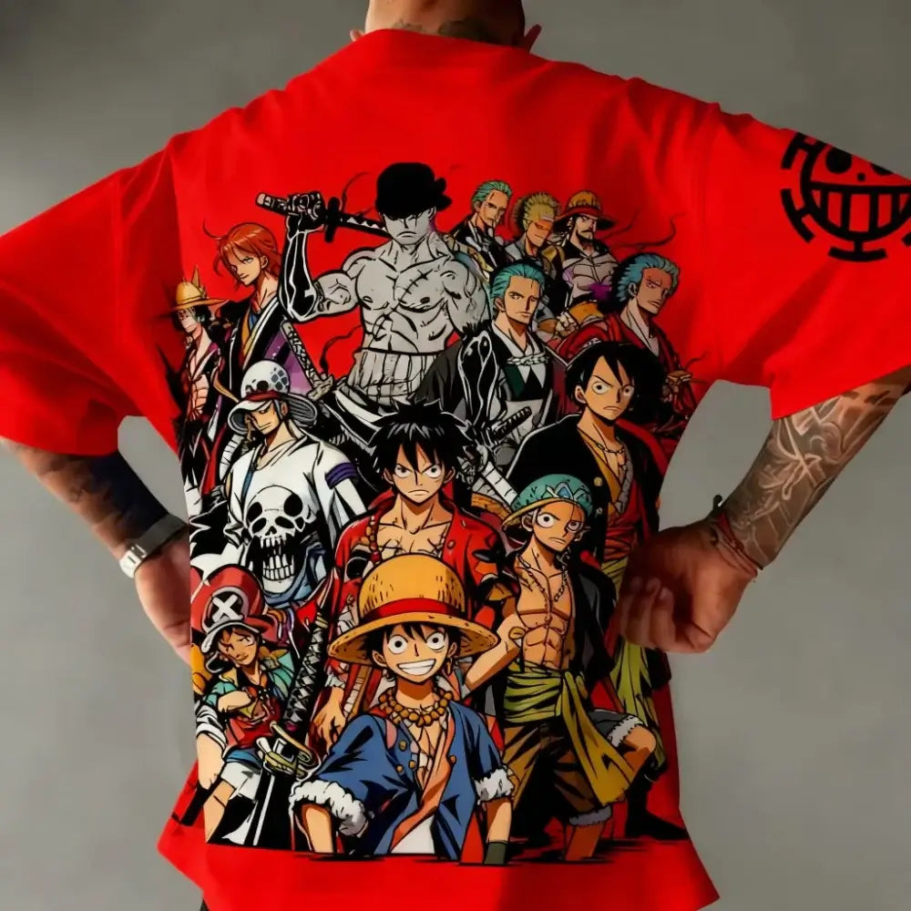 MINISO One Piece TShirt: Luffy Zoro Sanji Cotton Graphic Tee 2026 (ONLINE ORDER ONLY)