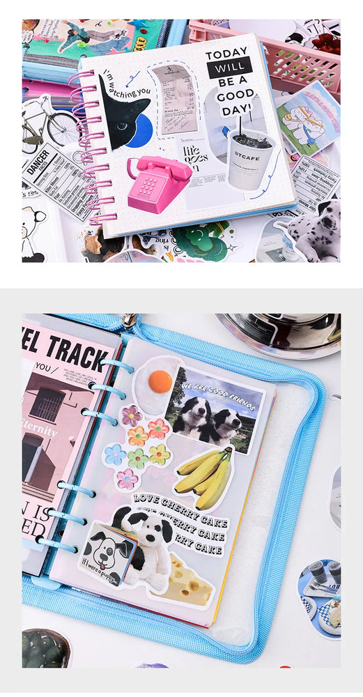 50pcs/lot Korean ins Scrapbook Stickers Life Projector Series Art Craft Sticker Decorative Diary Planner Cute Stationery Sticker (ONLINE ORDER ONLY)