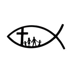 CHRISTIAN FISH JESUS FAMILY CROSS CHURCH  Car Sticker Decals  Sticker (ONLINE ORDER ONLY)