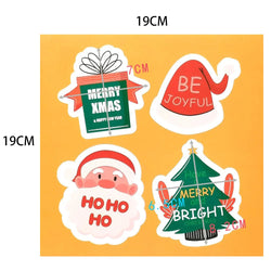 20-40Pcs Merry Christmas Stickers Santa Claus Christmas Hat Trees Gift Pattern Sticker Labels For Happy New Year Gift Package (ONLINE ORDER ONLY)