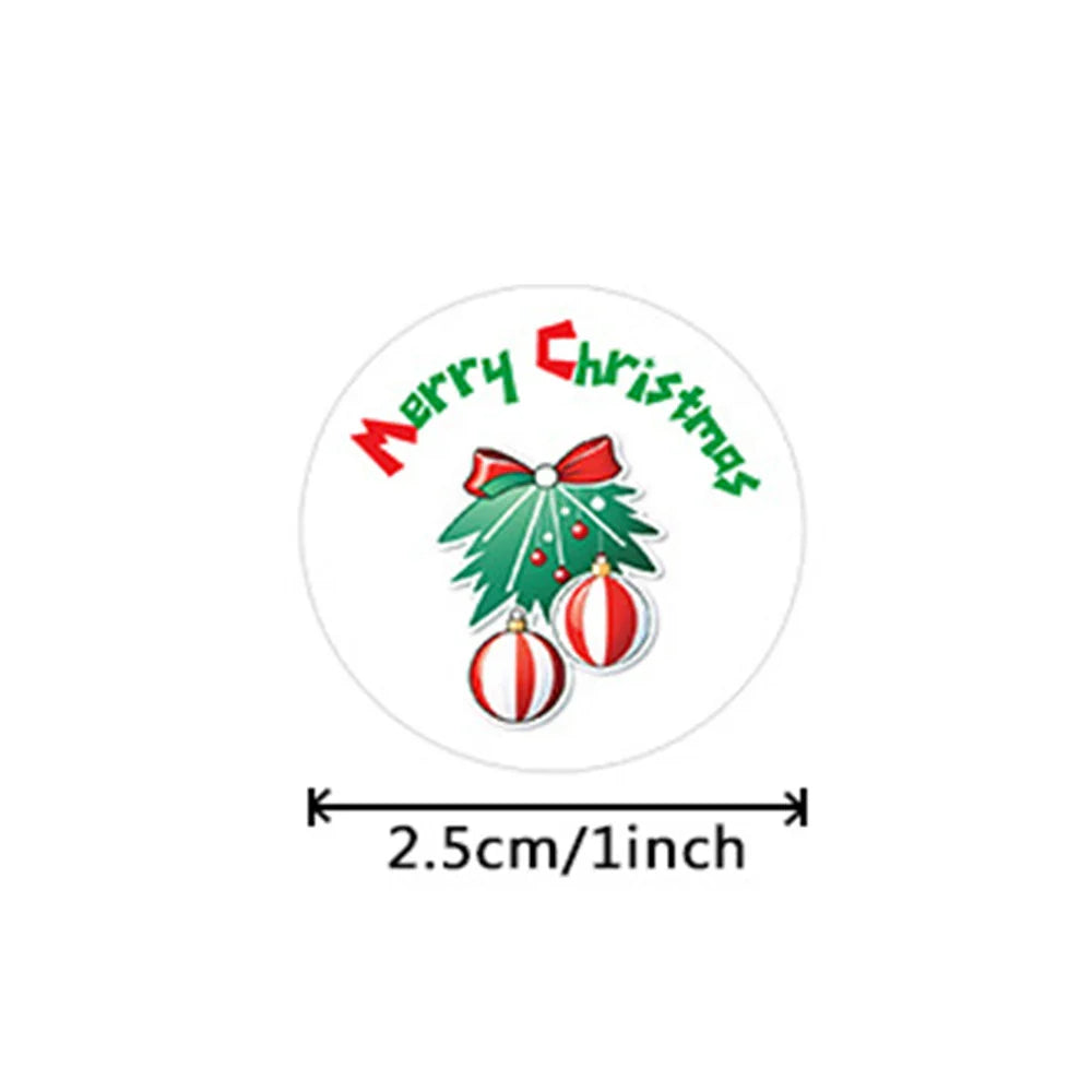 100-500pcs Cartoon Merry Christmas Sticker Santa Claus Tree Paper Label New Year Cute Snowman Stationery Stickers For Kids Gift (ONLINE ORDER ONLY)