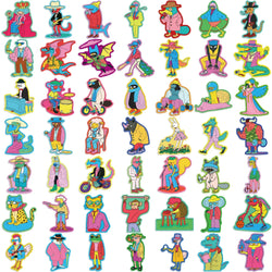 50pcs Cartoon Colorful Animal Stickers For Luggage Skateboard Laptop Guitar Aesthetic Graffiti Sticker Decals Toys (ONLINE ORDER ONLY)