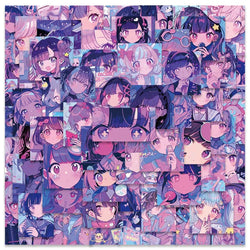 61PCS Kawaii Anime Girl Stickers for Notebook, Phone, Laptop, Suitcase Decoration (Online Order Only)