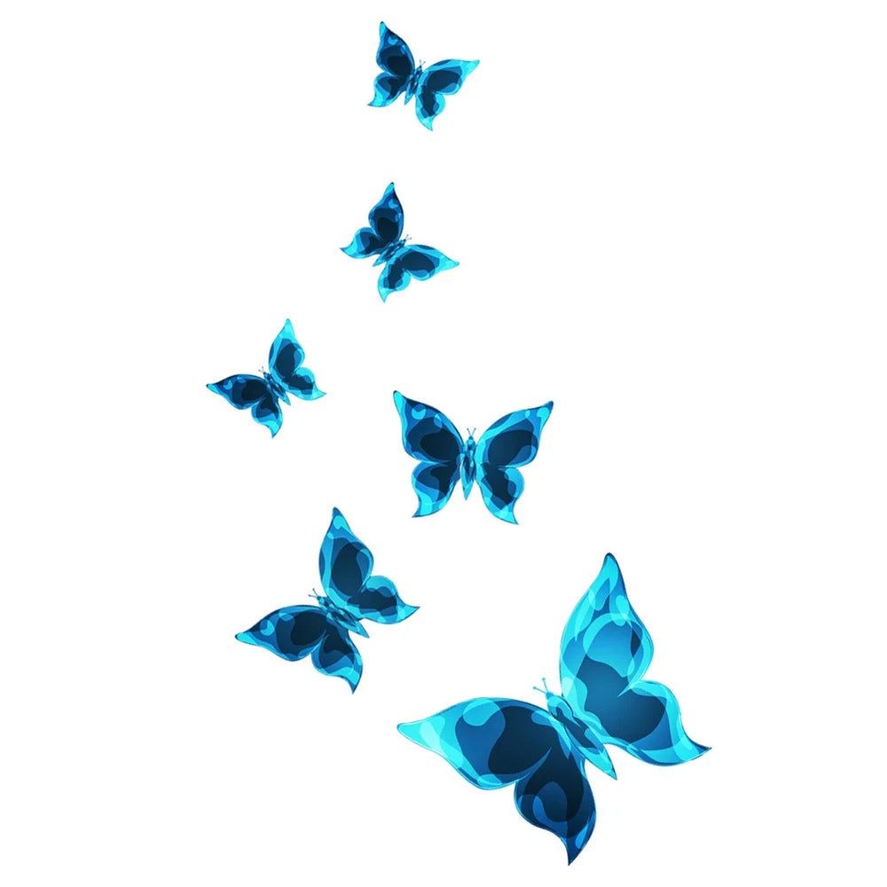 Glow-in-the-Dark Blue Butterfly Wall Stickers for Home Decor (Online Order Only)