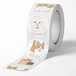100-500pcs Reward Sticker Cartoon Dog Pattern Encouragement Stickers For Students Teachers Cute Animals Stationery Stickers (ONLINE ORDER ONLY)