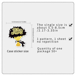 50Pcs Birthday Black Gold Series Cartoon Cute Waterproof Sticker Skateboarding Snowboard Retro Vinyl home decal Sticker (ONLINE ORDER ONLY)