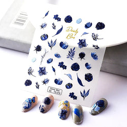 Chic Dragonfly Spider Insect Butterfly 3D Self Adhesive Nail Art Decoration Sticker Heart Puppy Flower Manicure Decal Y2K Flower (ONLINE ORDER ONLY)
