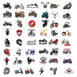 50Pcs Fashion Vintage Motorcycle Stickers Retro Aesthetic Bike Phone Car Skateboard Laptop Sticker Decal Classic Kids Toy (ONLINE ORDER ONLY)