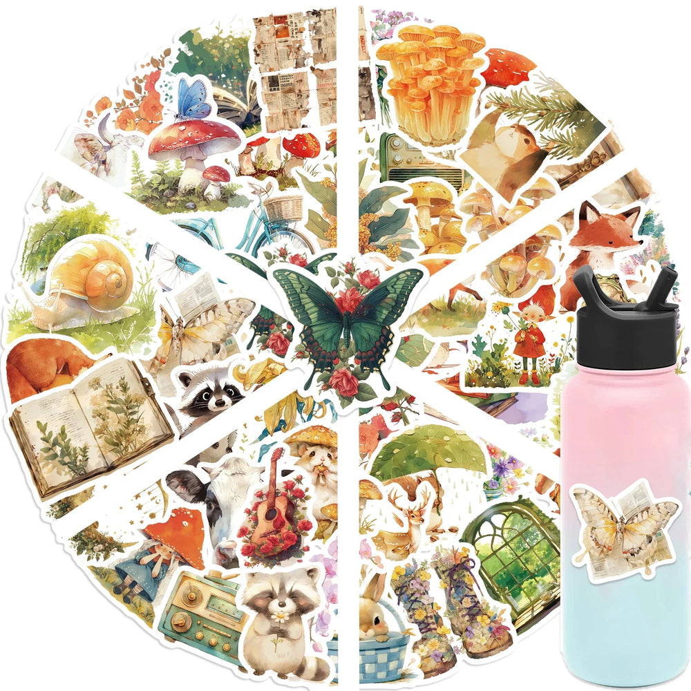 50pcs Cute Fairytale Animals Graffiti Stickers Cartoon DIY Skateboard Phone Case Laptop Waterproof Cool Sticker Decals Toy (ONLINE ORDER ONLY)
