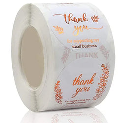 500pcs/roll 4 Designs Black Thank You Sticker 1.5 inch for Supporting My Small Business Sticker Sealing Labels for Packaging (ONLINE ORDER ONLY)