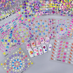 30pcs 3D Daisy Design Nail Art Sticker Set Acrylic Sanding Colorful Floral Decals Self-Adhesive Nail Art Supplies DIY Manicure * (ONLINE ORDER ONLY)