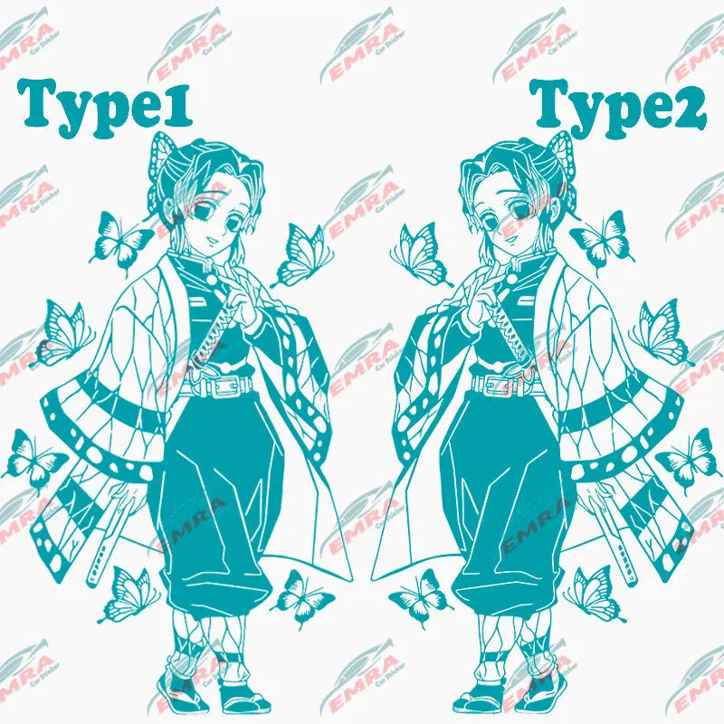 Anime Stickers Ghost Squad Girl For Car Sticker Decoration Door Hood Die Cutting Cartoon External Accessories Vinyl Decals (ONLINE ORDER ONLY)