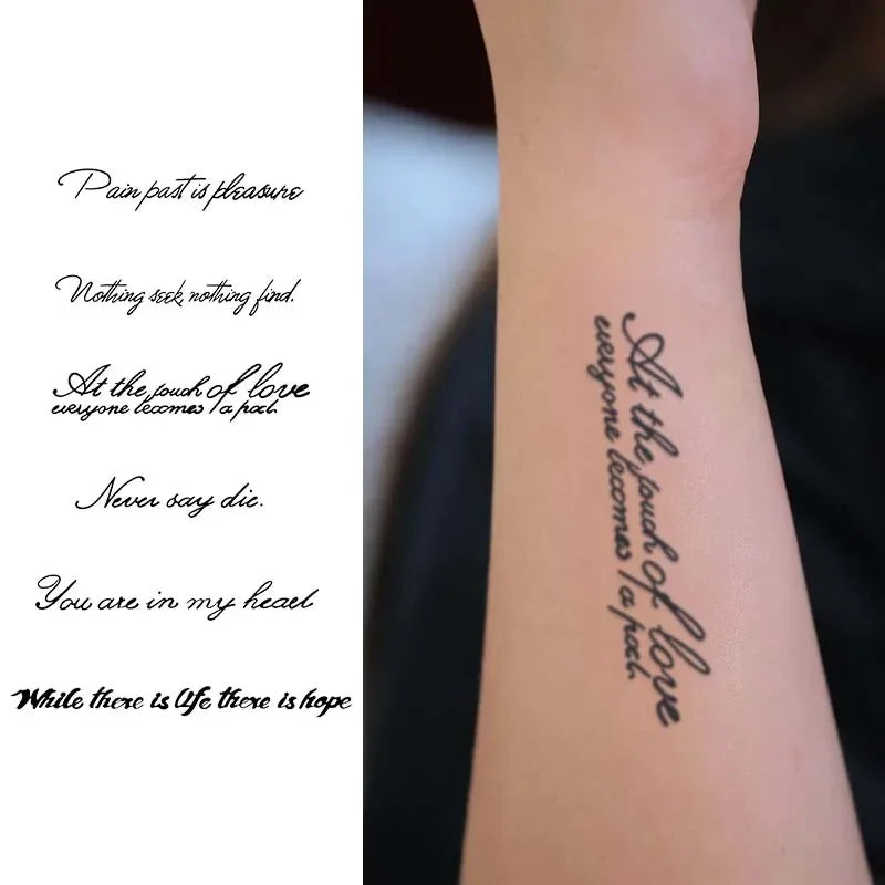 Waterproof Temporary Tattoo Stickers, Realistic Semi-Permanent Fake Arm Tattoos (Online Order Only)