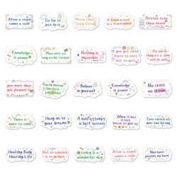 10/50pcs Motivational Phrases Sticker Inspirational Life Quotes DIY Stationery Laptop Study Room Scrapbooking Graffiti Decals (ONLINE ORDER ONLY)