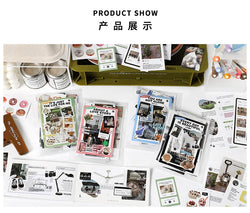 200Pcs/set Korean Style Fresh Sticker Note Paper Material Pack For Handbook Diary Collage DIY Scrapbooking Decoration Stationery (Online Order Only)
