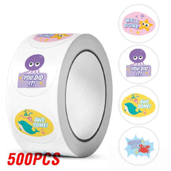 100-500pcs Cartoon Reward Stickers For Children School Encouragement Toy Gift Baking Party Decoration Label Stationery Sticker (ONLINE ORDER ONLY)