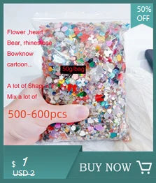 50 Sheets! 3D Flower Nail Art Stickers Decals NOT Repeat Black/White/Colorful Self Adhesive Nail Sticker Decals Random Pattern * (ONLINE ORDER ONLY)