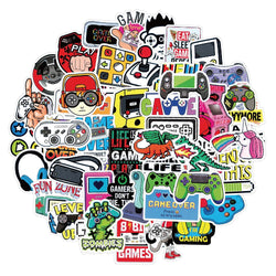 10/30/50PCS Game Machine Gamepad Stickers Cartoon Graffiti Decals Toy Phone Scrapbook Laptop Bike Fridge Waterproof Kids Sticker (ONLINE ORDER ONLY)