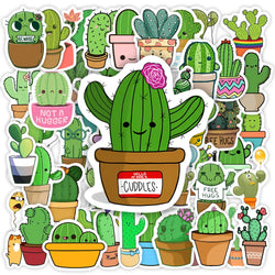 Cute Cartoon Cactus Stickers Funny Plant DIY Toy Gift Graffiti Decal for Phone Laptop Bottles Scrapbook Kids Waterproof Stickers (ONLINE ORDER ONLY)