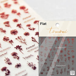 Colourful Daisy Pink Coreopsis Cosmos Persian Chrysanthemum Flower Garden Adhesive Nail Art Decoration Stickers Manicure Decals (ONLINE ORDER ONLY)