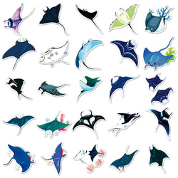 10/50Pcs Manta Rays Stickers Decal Vinyl for DIY Stationery Scrapbooking Guitar Laptop Skateboard Stickers 2024 (ONLINE ORDER ONLY)