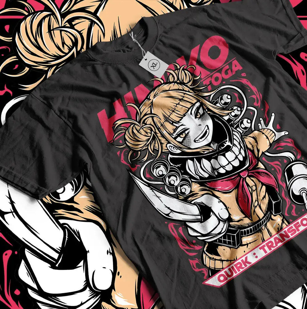 Himiko Toga T-Shirt: Kawaii MHA Villain Anime Tee (ONLINE ORDER ONLY)