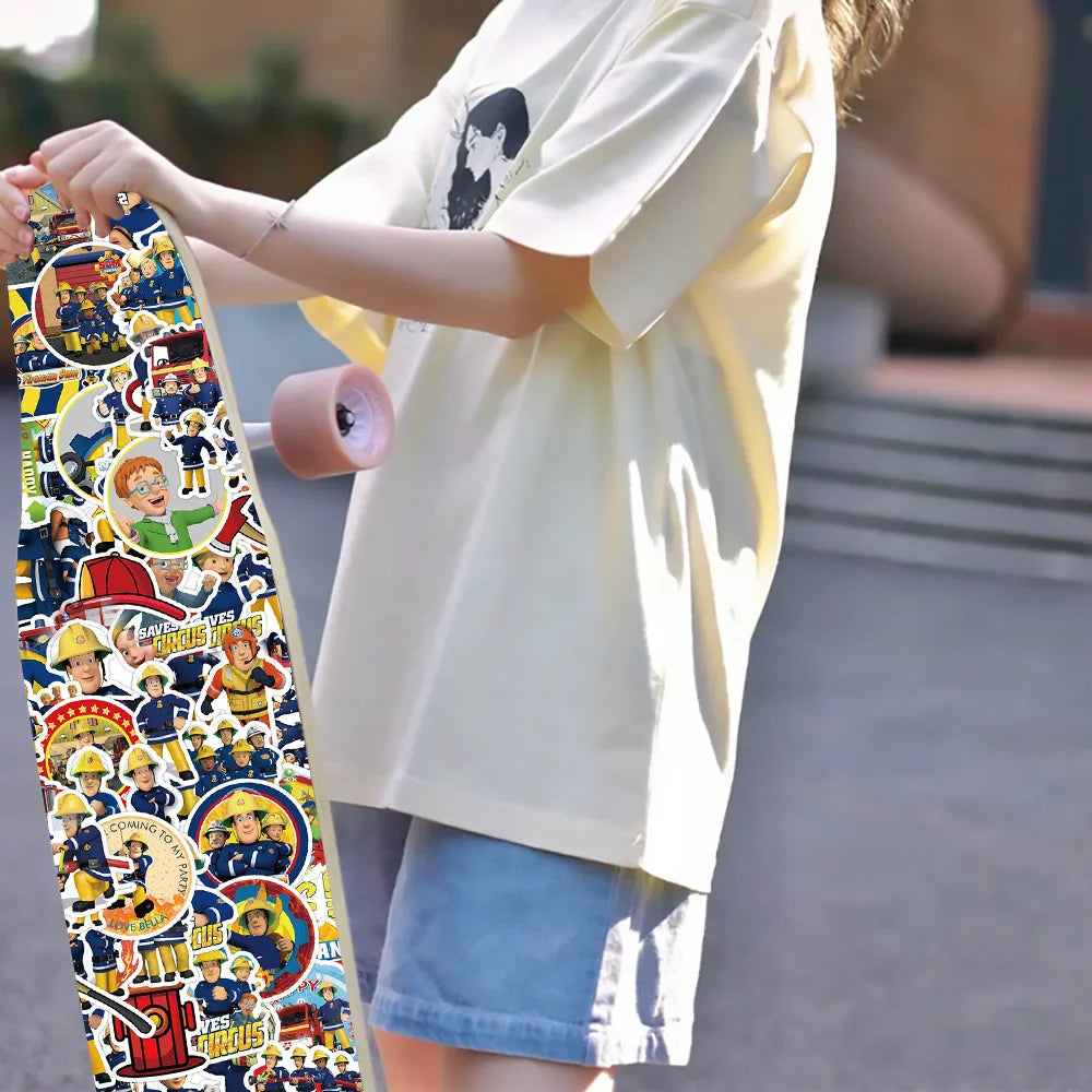 10/30/50PCS Fireman Sam Series Stickers Cartoon Sticker Kids Toy Decals DIY Luggage Laptop Phone Car Bike Skateboard Graffiti (ONLINE ORDER ONLY)