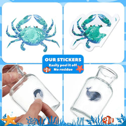 100-500pcs New Cartoon Marine Animal Park Dolphin Stickers for Kids Teacher Reward Encourage Sealing Label Stationery Sticker (ONLINE ORDER ONLY)