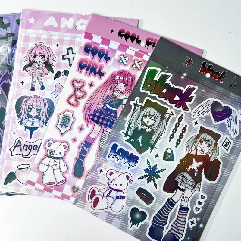 Ins Cute Angel Princess Baseball Girl Sticker Scrapbooking DIY Album Decoration Sticker Aesthetic Personalized Kawaii Stationery (ONLINE ORDER ONLY)