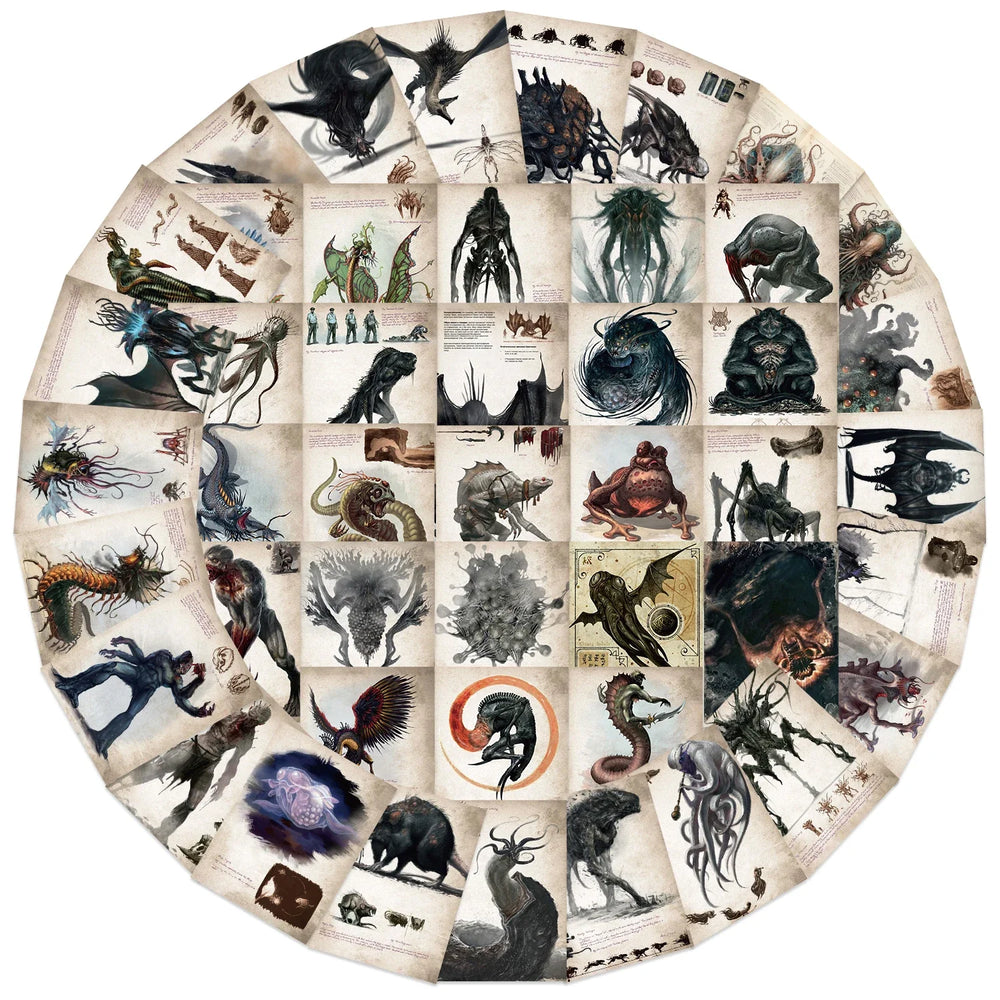 50pcs Cthulhu Mythos Monsters Funny Graffiti Stickers Vinyl Waterproof Stickers Pack For Water Bottle Laptop Scrapbook Stickers (Online Order Only)