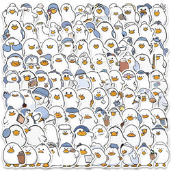 100pcs Funny Cute Cartoon Animals Duck Stickers Pack For Luggage Laptop Guitar Skateboard Waterproof Graffiti Car Decals (ONLINE ORDER ONLY)