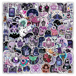 Horror Gothic Witch Halloween Stickers Waterproof Skateboard Laptop Motorcycle Guitar Luggage Car 10/30/50/100pcs (ONLINE ORDER ONLY)