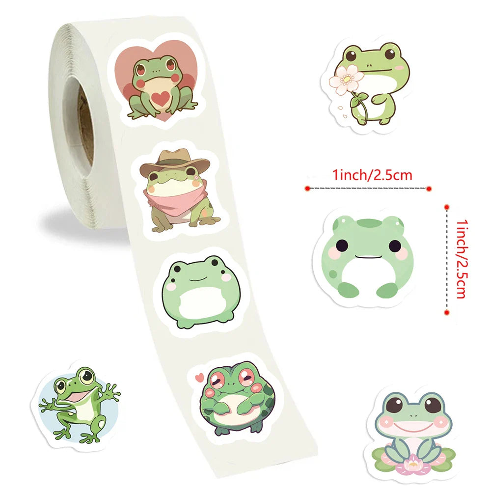 100-500pcs Frog Animals Reward Stickers School Students Cute Cartoon Encouragement Sticker Scrapbooking DIY Gift Decoration (ONLINE ORDER ONLY)